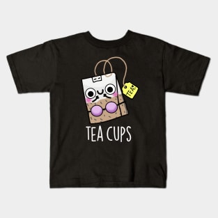 Tea Cups Funny Bra Puns Kids T-Shirt